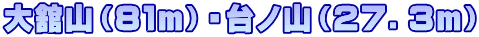 大舘山（８１ｍ）・台ノ山（２７．３ｍ）