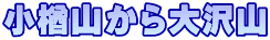 小楢山から大沢山